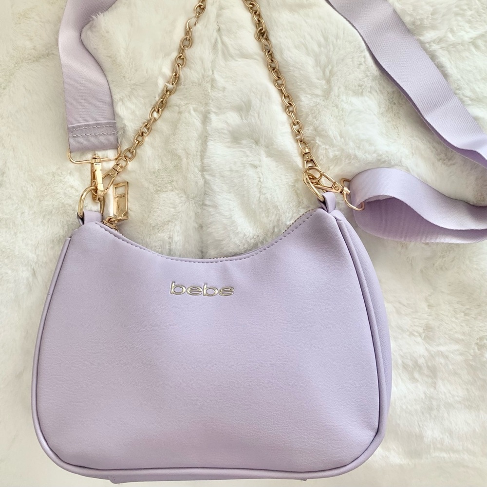 NEW Bebe Lavender Adjustable Crossbody Bag